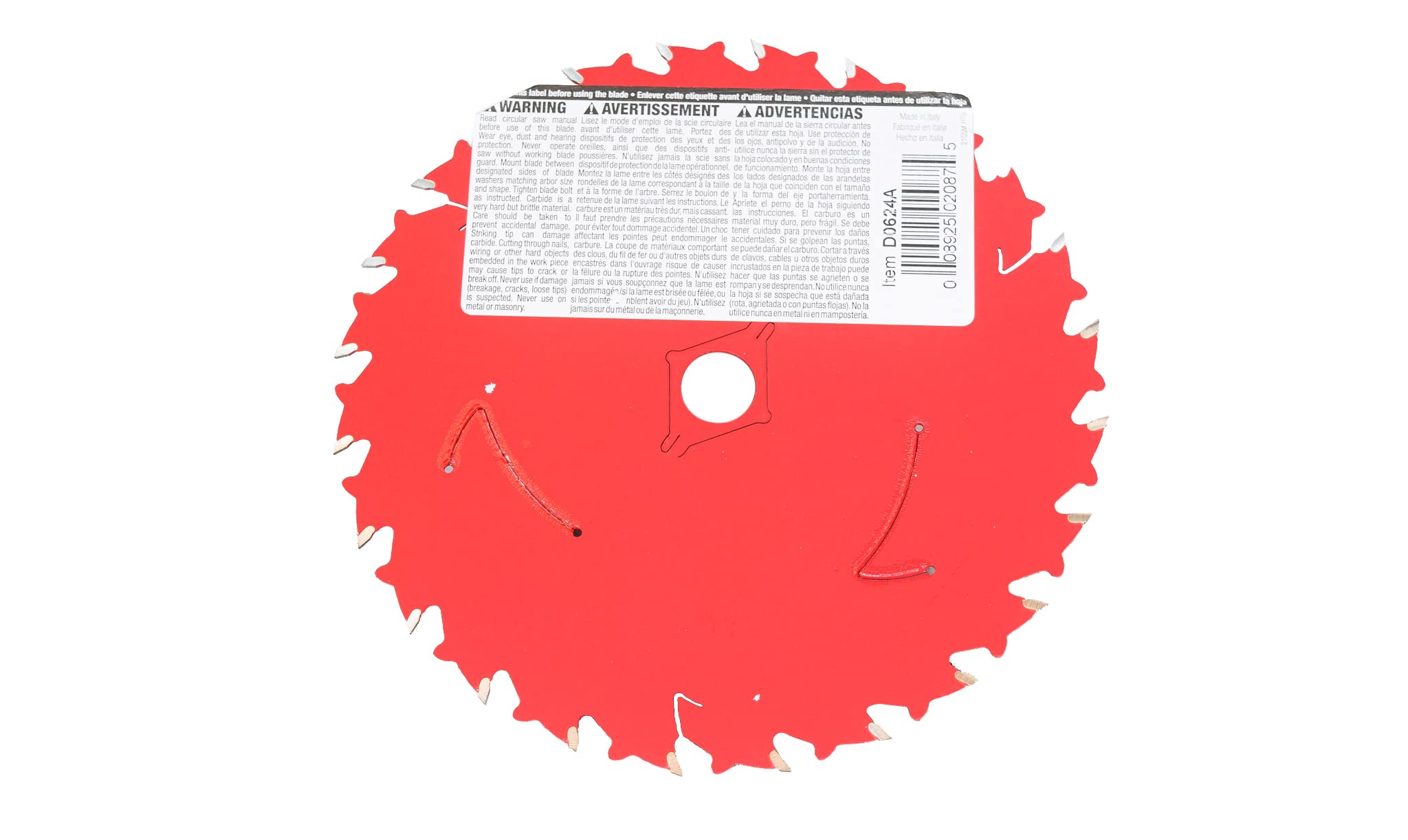 Freud D0624A 6‑1/2 in. x 24‑Tooth Tracking Point Wood Framing Saw Blade, Carbide