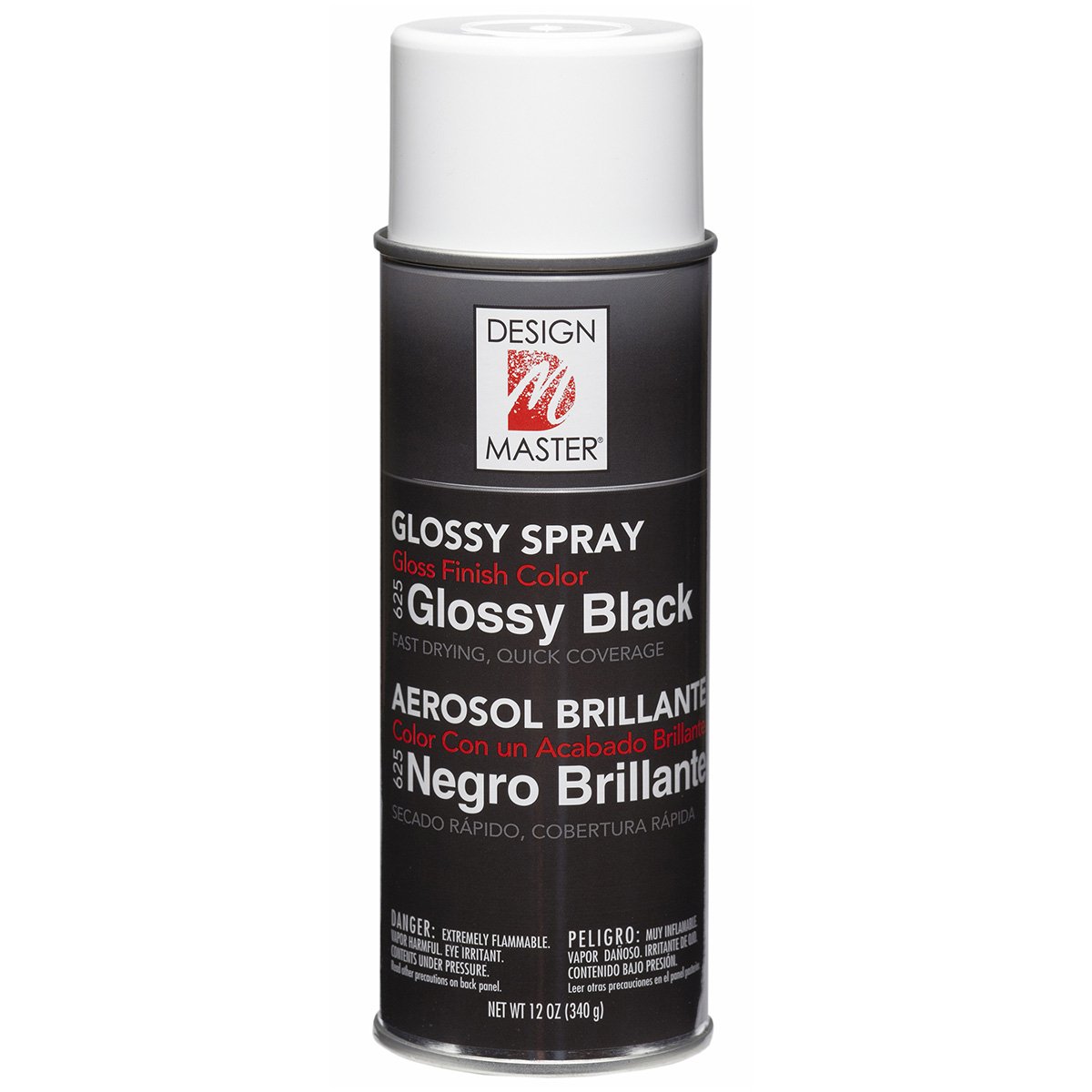 Design Master Spray Paint, 12 Ounce (Pack of 1), Glossy Black