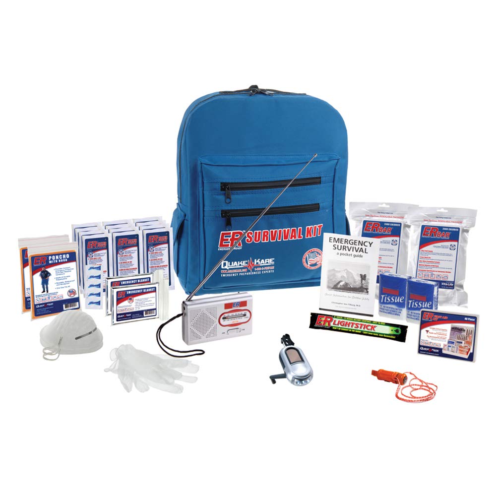 ER Emergency Ready 2 Person Deluxe Backpack Survival Kit, SKBP2SS