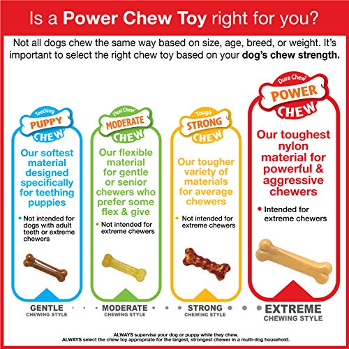 Nylabone Power Chew Wishbone Chew Toy for Dogs, Indestructible Chew Toys for Aggressive Chewers, Original Flavor, Small up to 25 lbs. (1 Count)