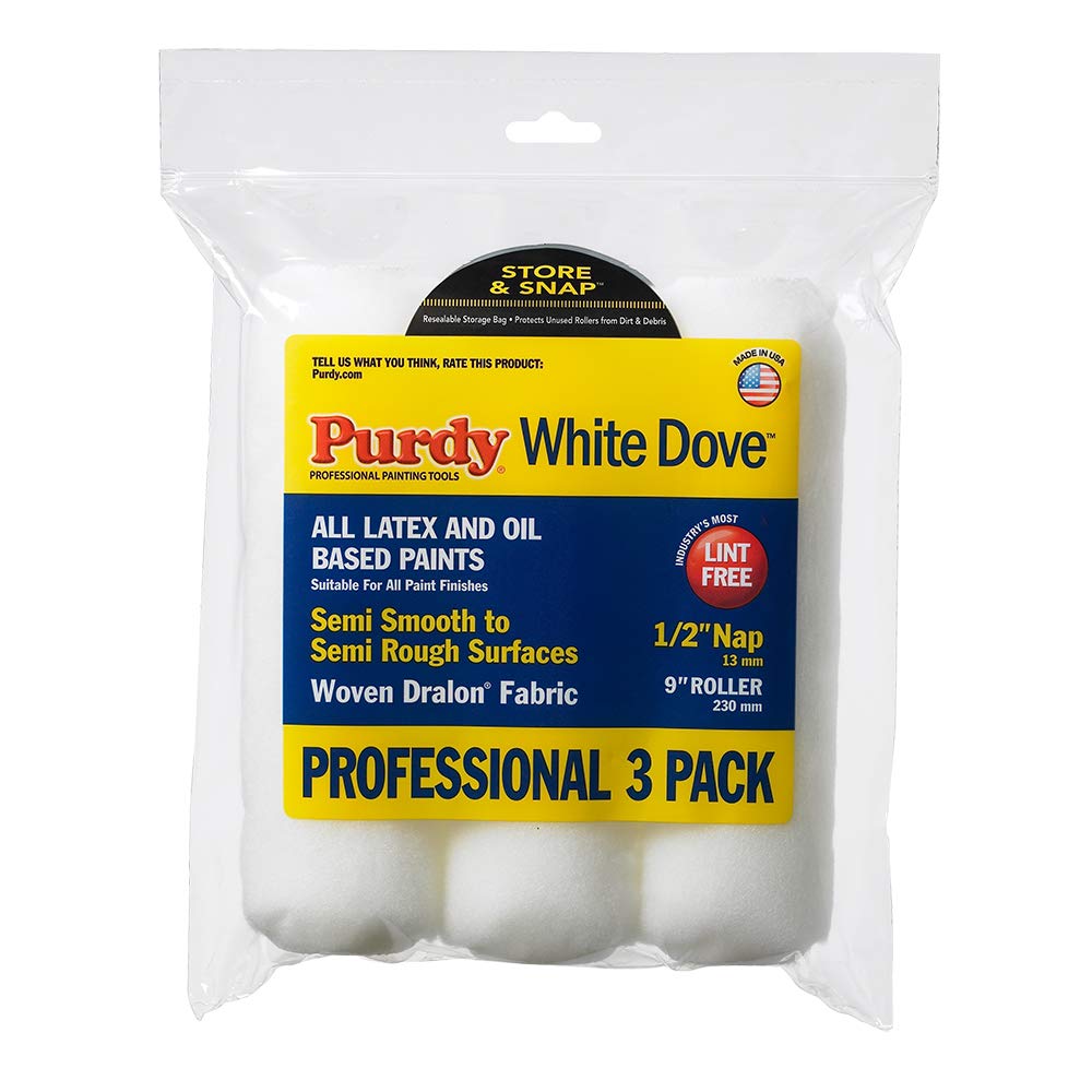 Purdy 140864000 White Dove Multi-Pack 1/2" nap-3-Pack Dump Bin, One Size, 3 Count