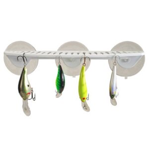 boatmates super suction 12'' hook rack, wht