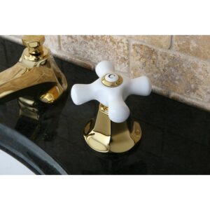 Nuvo Elements of Design New York 2-Handle 8" to 16" Widespread Lavatory Faucet Pop-up, 5-1/2", Polished Brass