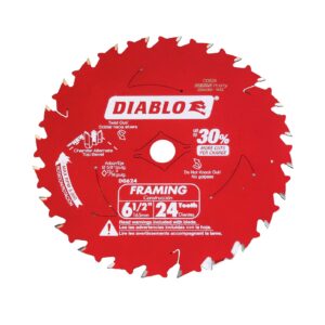 Freud D0624A 6‑1/2 in. x 24‑Tooth Tracking Point Wood Framing Saw Blade, Carbide