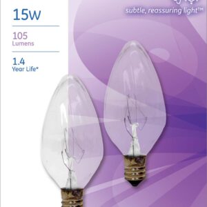 GE 48395 Light Bulb, 15 Watts, Crystal Clear, 2