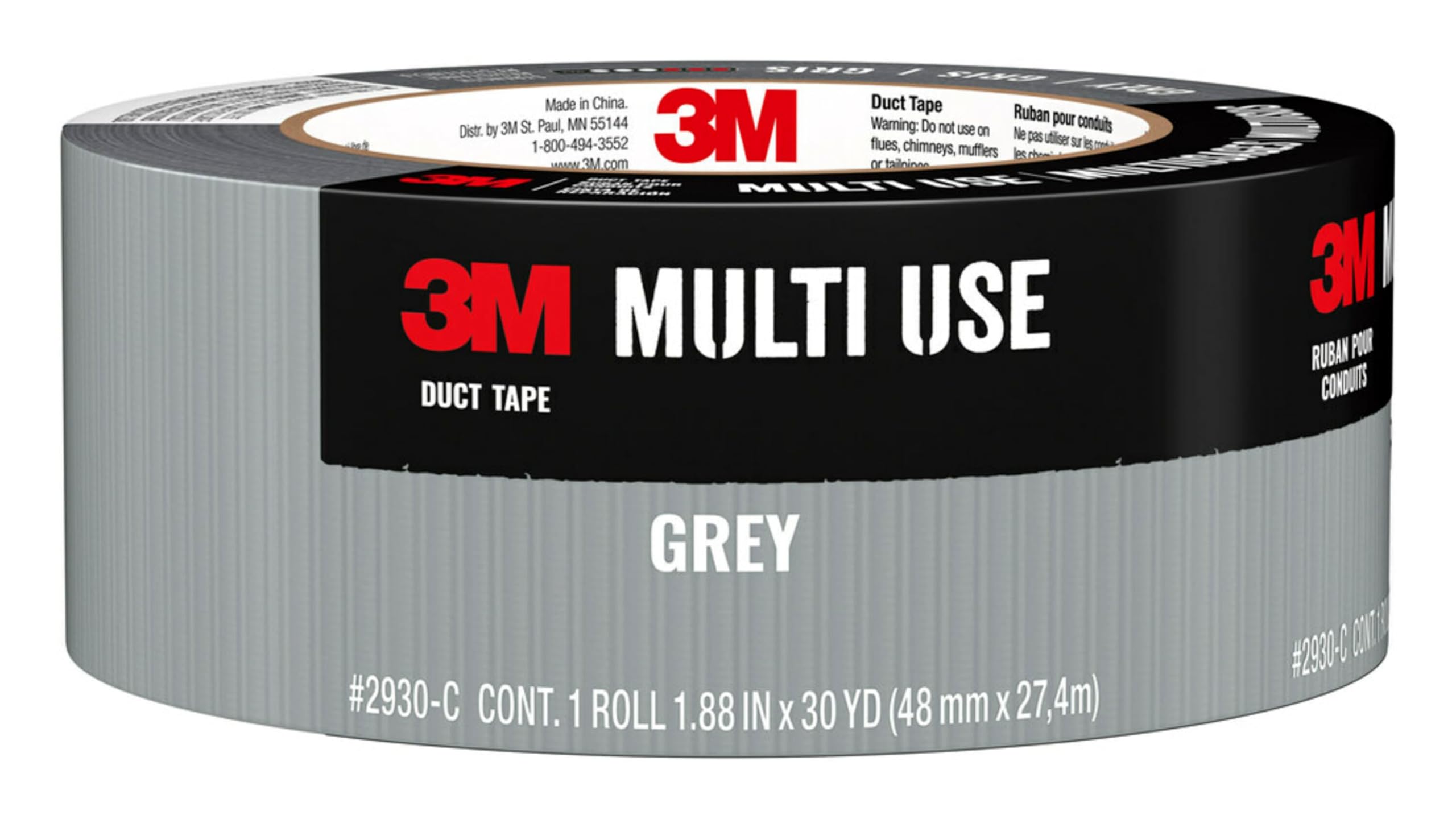 3M Multi-Use Duct Tape for Home & Shop, 1.88 inches x 30 yards, 2930-C, 1 roll