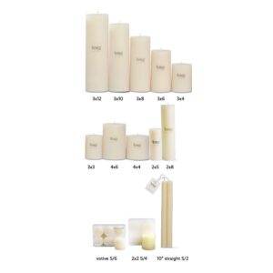 Tag 100066 3-Inch by 8-Inch Unscented Long Burning Pillar Candle, White