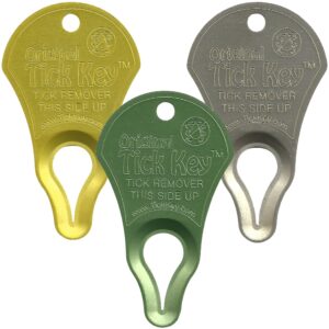 Original Tick Key for Tick Removal 3 Pack (Multi Color)