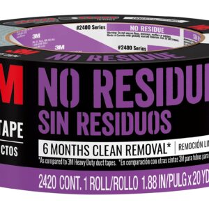 3M 2420-A Residue Duct Tape, 20 Yards, Gray