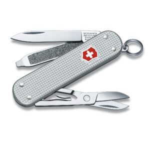 victorinox swiss army classic pocket knife (silver alox)