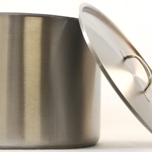 ExcelSteel Heavy Duty Stainless Steel Stock Pot with Lid, 35 quarts, Silver