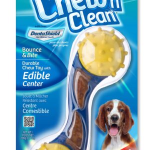 Hartz Chew 'n Clean Bounce & Bite Bacon Flavored Dental Dog Chew Toy and Treat - Large