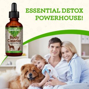 Animal Essentials Body Cleanse - Liver Support for Dogs & Cats, Liver Juice Liquid Drops, Healthy Waste Elimination, Organic Herbs Tincture - 1 Fl Oz