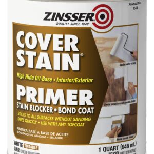 Rust-Oleum 3554 Zinsser High Hide Cover Stain Primer and Sealer, White 32 Fl Oz (Pack of 1)