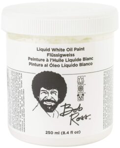 bob ross liquid white oil paint, 237ml jar (750006207)