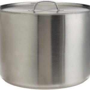 ExcelSteel Heavy Duty Stainless Steel Stock Pot with Lid, 35 quarts, Silver