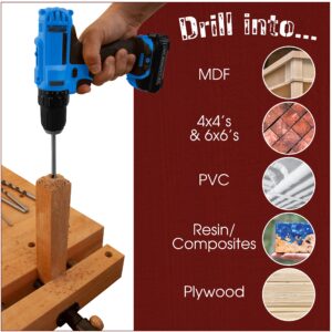 Fulton 12 inch Extra Long Brad Point Drill Bit Set with 7 Total Drill Bits • Ideal for Wood • PVC • Resin • Composite • MDF and Drywall (Sheet Rock) Materials