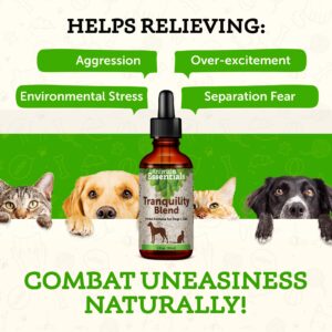 Animal Essentials Tranquility Blend Herbal Formula for Dogs & Cats, 1 fl oz - Made in USA, Calming Supplement, Anxiety Relief