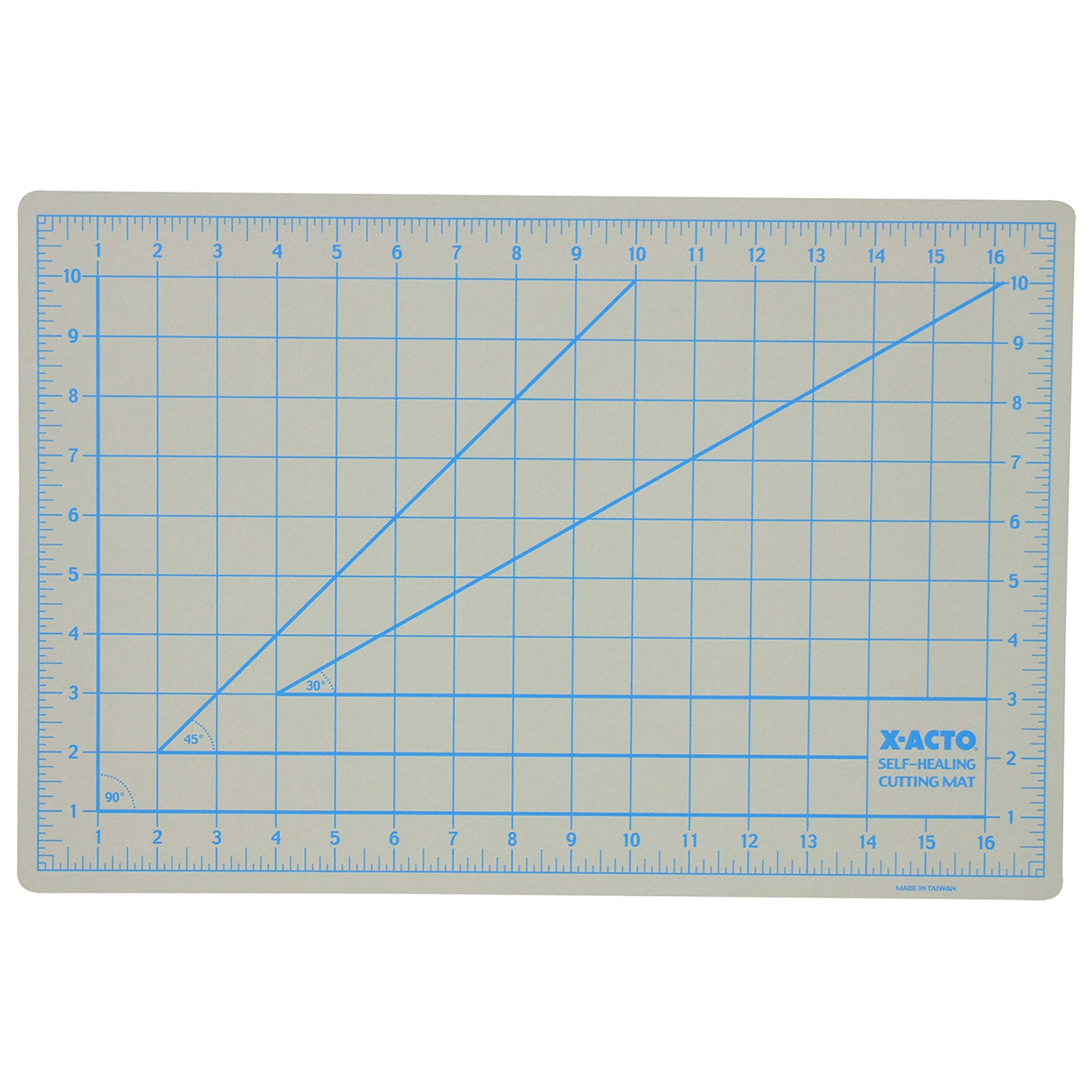 X-Acto X7761 Self-healing cutting mat, nonslip bottom, 1 grid, 12-Inch by 18-Inch board with 11-Inch by 17-Inch measuring surface, gray