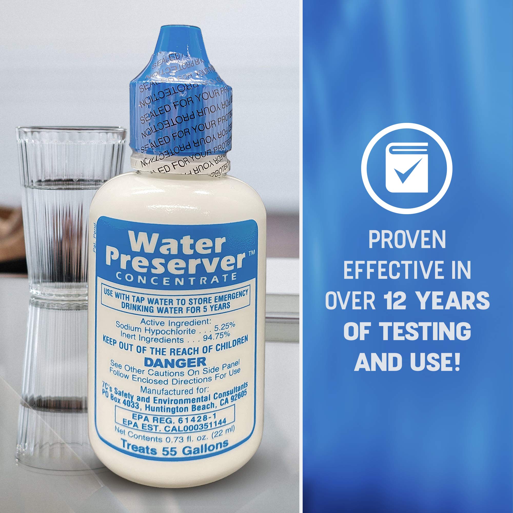 55 Gallon Water Preserver Concentrate 5 Year Emergency Disaster Preparedness, Survival Kits, Emergency Water Storage, Earthquake, Hurricane, Safety