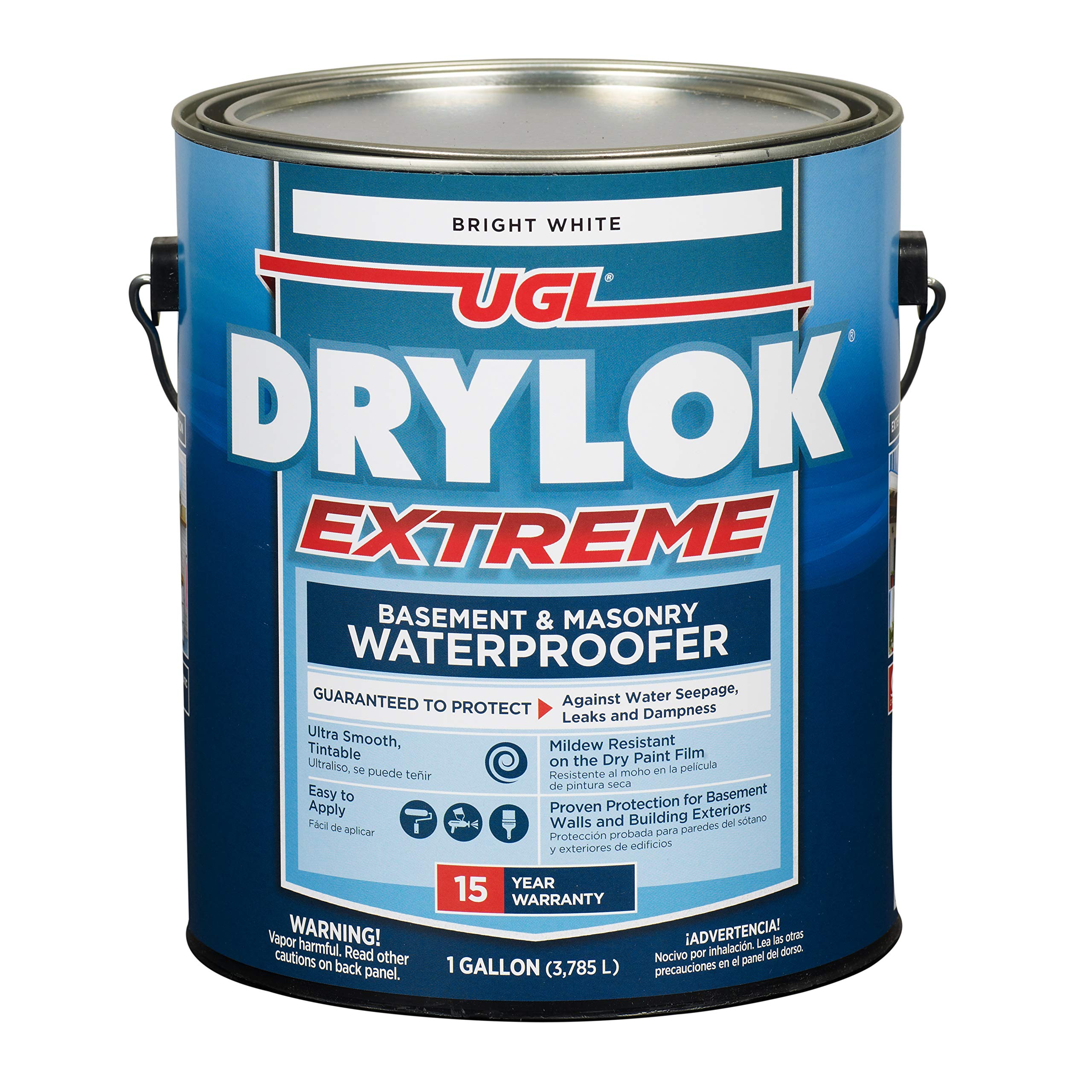 Drylok Drylok-28613 28613 Extreme Latex Masonry Waterproofer Interior/Exterior Smooth Finish, White, 1 Gallon (Pack of 1), 128 Fl Oz