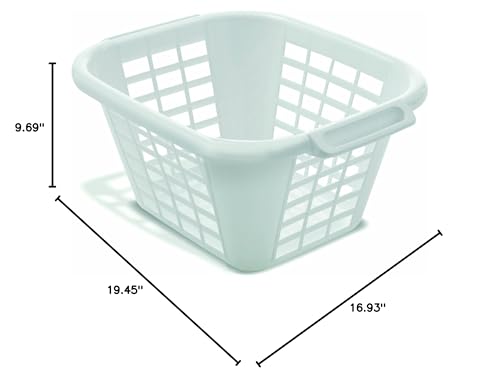 ADDIS 505976 24 Litre Square Laundry Basket, White