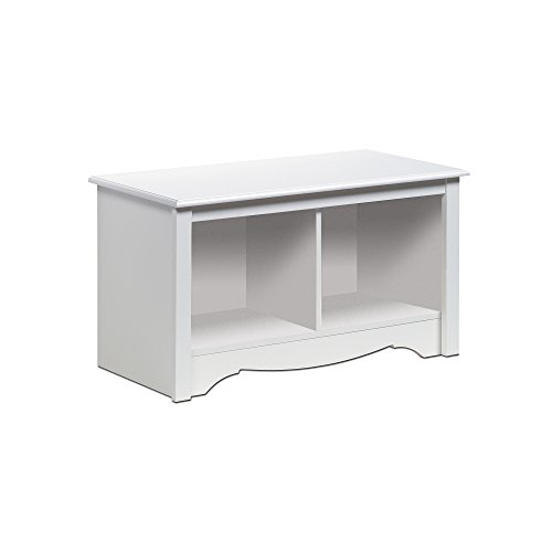 Prepac Twin Cubbie Bench, White