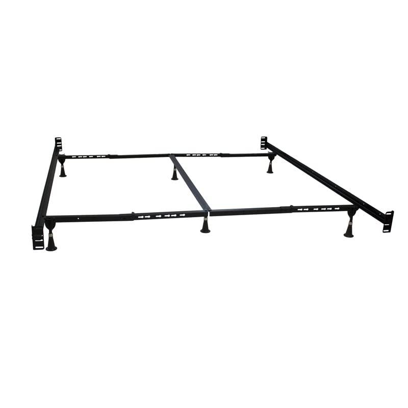 Hollywood Bed Frames Bed Frame with Headboard/Footboard Attachment/6 Legs and Adjustable Glides, Queen/Eastern King