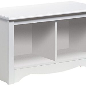 Prepac Twin Cubbie Bench, White