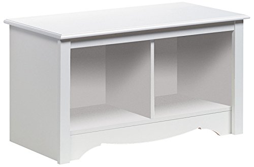 Prepac Twin Cubbie Bench, White