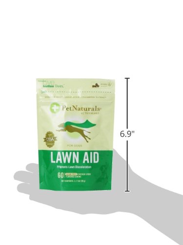 Pet Naturals Lawn Aid Dog Urine Neutralizer for Lawn - 60 Chicken-Flavored Chews - Healthy Dog Treats for PH Balance in Urine Maintain Green Grass and Support Bladder & Urinary Tract Health​