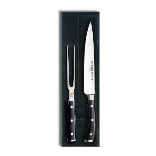 Wusthof Classic IKON Carving Set, 2 Piece, Black