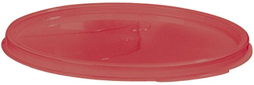 Carlisle FoodService Products Storplus Round Food Storage Container Lid with Stackable Design for Catering, Buffets, Restaurants, Polypropylene (Pp), 6 To 8 Quarts, Red