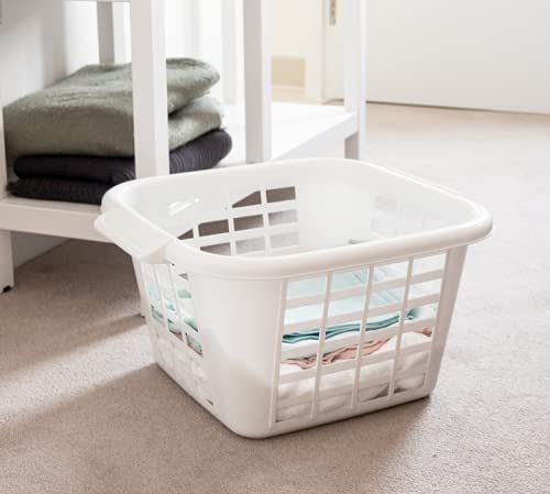 ADDIS 505976 24 Litre Square Laundry Basket, White