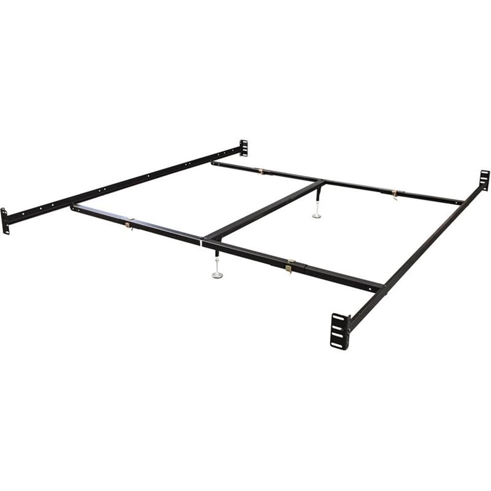 Hollywood Bed Frames Bolt on Bed Rail with Center Support/Crossarms/2 Legs/Adjustable Glides, 82-Inch, Queen/Eastern King