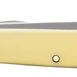 CASE XX WR Pocket Knife Yellow Synthetic Mini Trapper Carbon Steel Item #029 - (3207 CS) - Length Closed: 3 1/2 Inches