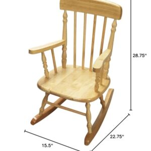 Gift Mark Children's Spindle Rocking Chair, Natural