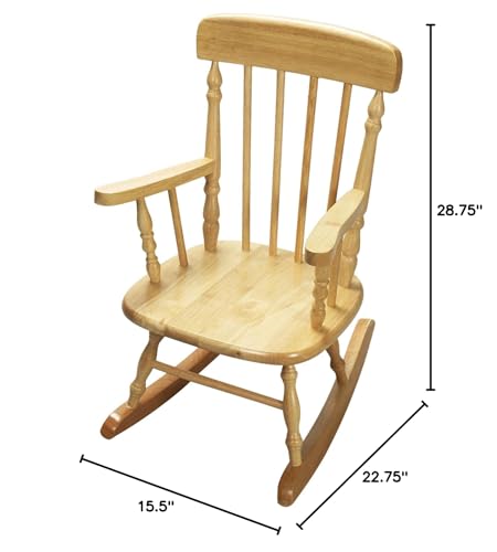 Gift Mark Children's Spindle Rocking Chair, Natural