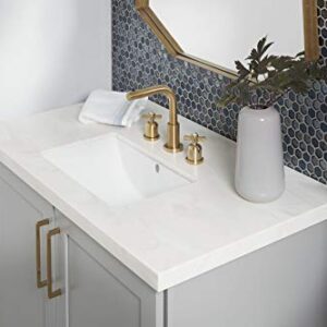 Elements of Design Kingston Brass LB18127 Fauceture Courtyard Undermount Bathroom Sink with Overflow, 18.25 x 11.94 x 6.88, White