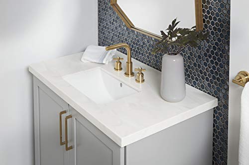 Elements of Design Kingston Brass LB18127 Fauceture Courtyard Undermount Bathroom Sink with Overflow, 18.25 x 11.94 x 6.88, White