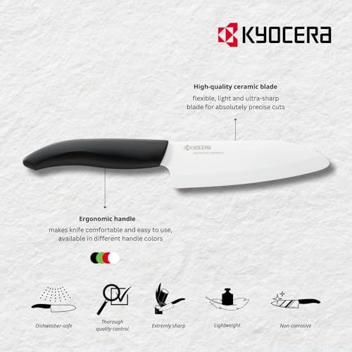 Kyocera Revolution Mini Santoku, 4-inch: White 5.5"