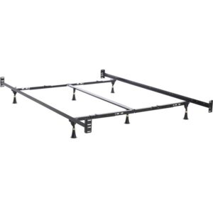 hollywood bed frames bed frame with headboard/footboard attachment/6 legs and adjustable glides, queen/eastern king