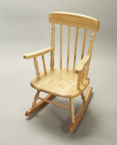 Gift Mark Children's Spindle Rocking Chair, Natural