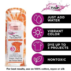 Tulip One-Step Tie-Dye Kit, Vibrant Colors for Fabric 4 fl oz, Orange