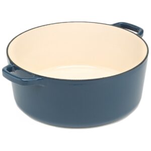 Cuisinart Chef's Classic Enameled Cast Iron Round Covered Casserole (Provencial Blue, 7- Quart)