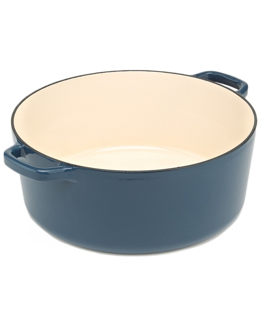 Cuisinart Chef's Classic Enameled Cast Iron Round Covered Casserole (Provencial Blue, 7- Quart)