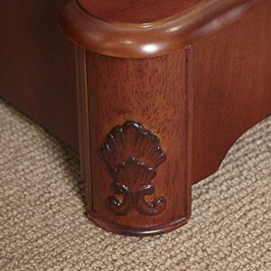 Powell Woodbury Mahogany Bed Step with Storage, Information, Lightly Distressed Woodbury Mahogany, 20 x 17.75 x 17.25