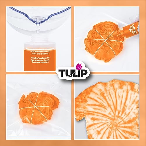 Tulip One-Step Tie-Dye Kit, Vibrant Colors for Fabric 4 fl oz, Orange