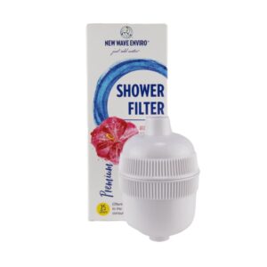 New Wave Enviro Shower Filter System with Aromatherapy Ring (Premium), White (796515300727)