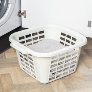 ADDIS 505976 24 Litre Square Laundry Basket, White